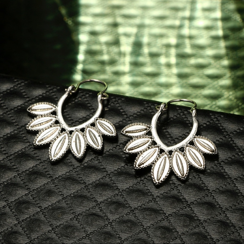 Any 2/$20! Silver Boho Fanned Ear Wire Earrings - Picture 2 of 6